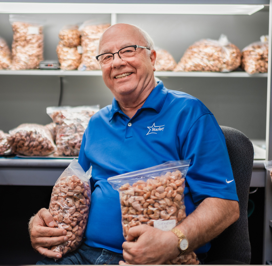 starkey employee with earmolds