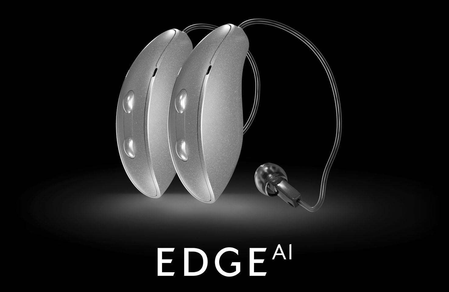 A pair of Edge AI hearing aids