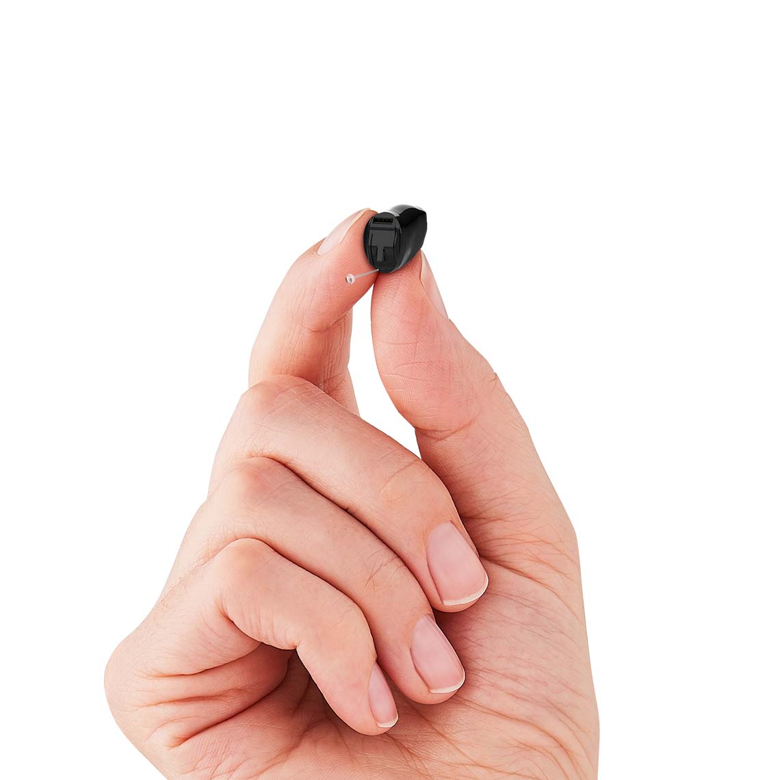 A black IIC being held in a hand