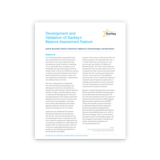 Balance Assessment white paper