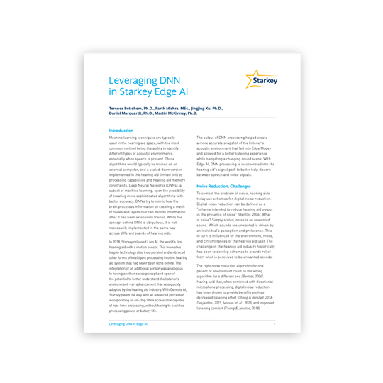 Leveraging DNN white paper